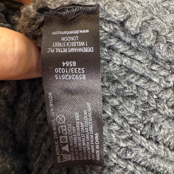 Maine New England Chunky Cable Knit Cowl Neck Sweater Button Shoulder 20 - Picture 6 of 8